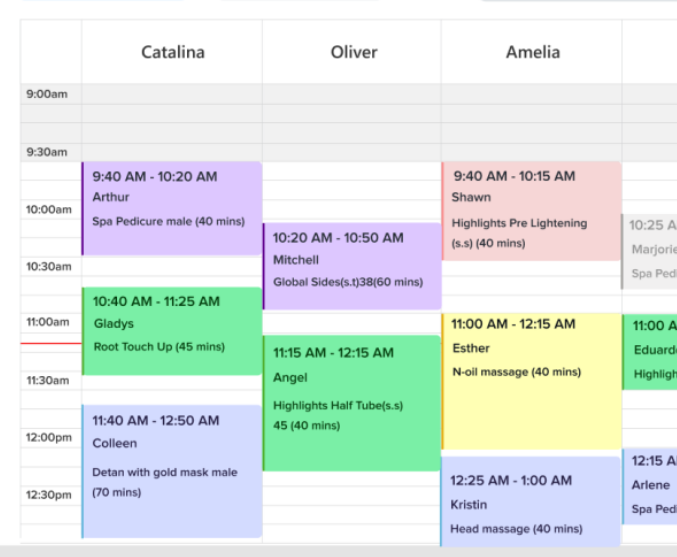 Auto-booked appointments calendar